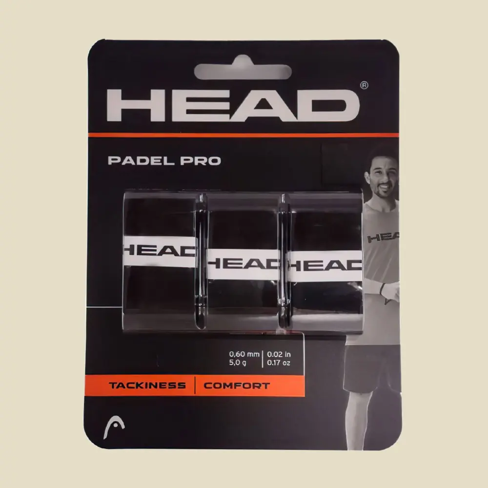 Overgripid Head Padel Pro Mustad – 3tk