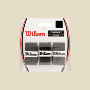 Overgripid Wilson Pro Comfort Mustad – 3tk, pakend