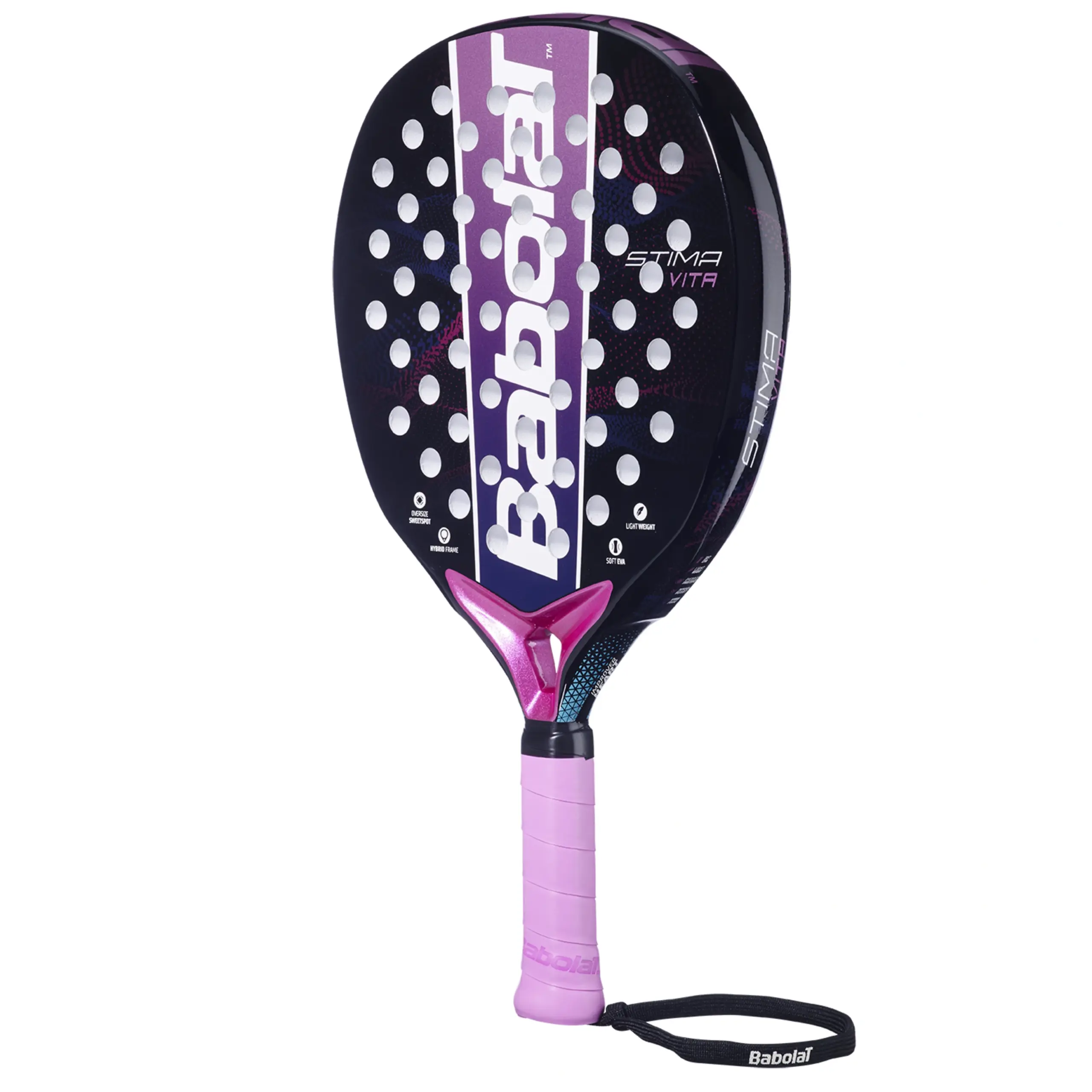 Babolat Stima Vita, lilla / must, vaade nurga alt