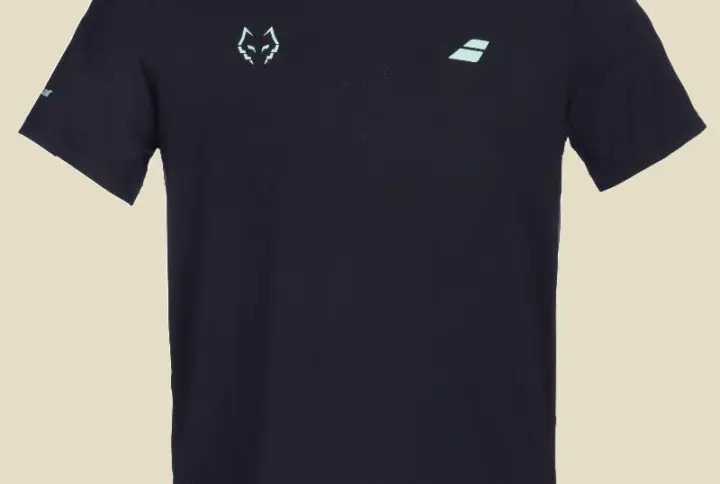 [XL] Babolat Juan Lebron Crew Neck Tee must 2027, eestvaade