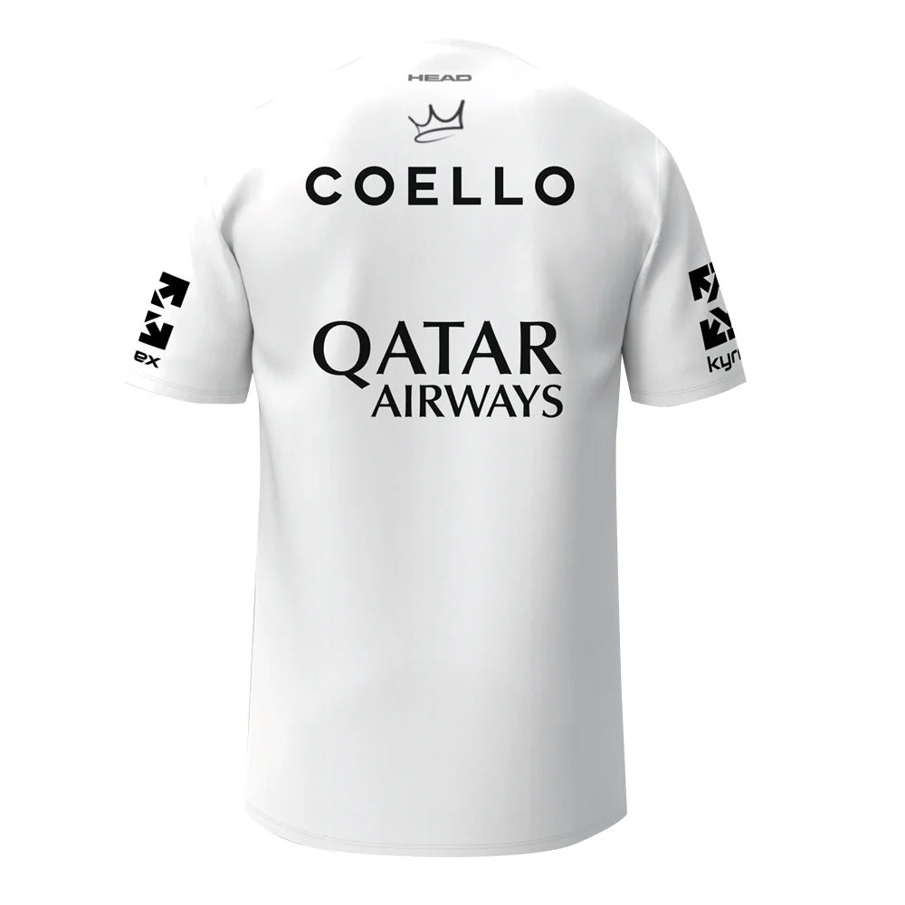 [M] Head Arturo Coello Official T-shirt valge 2025, tagantvaade