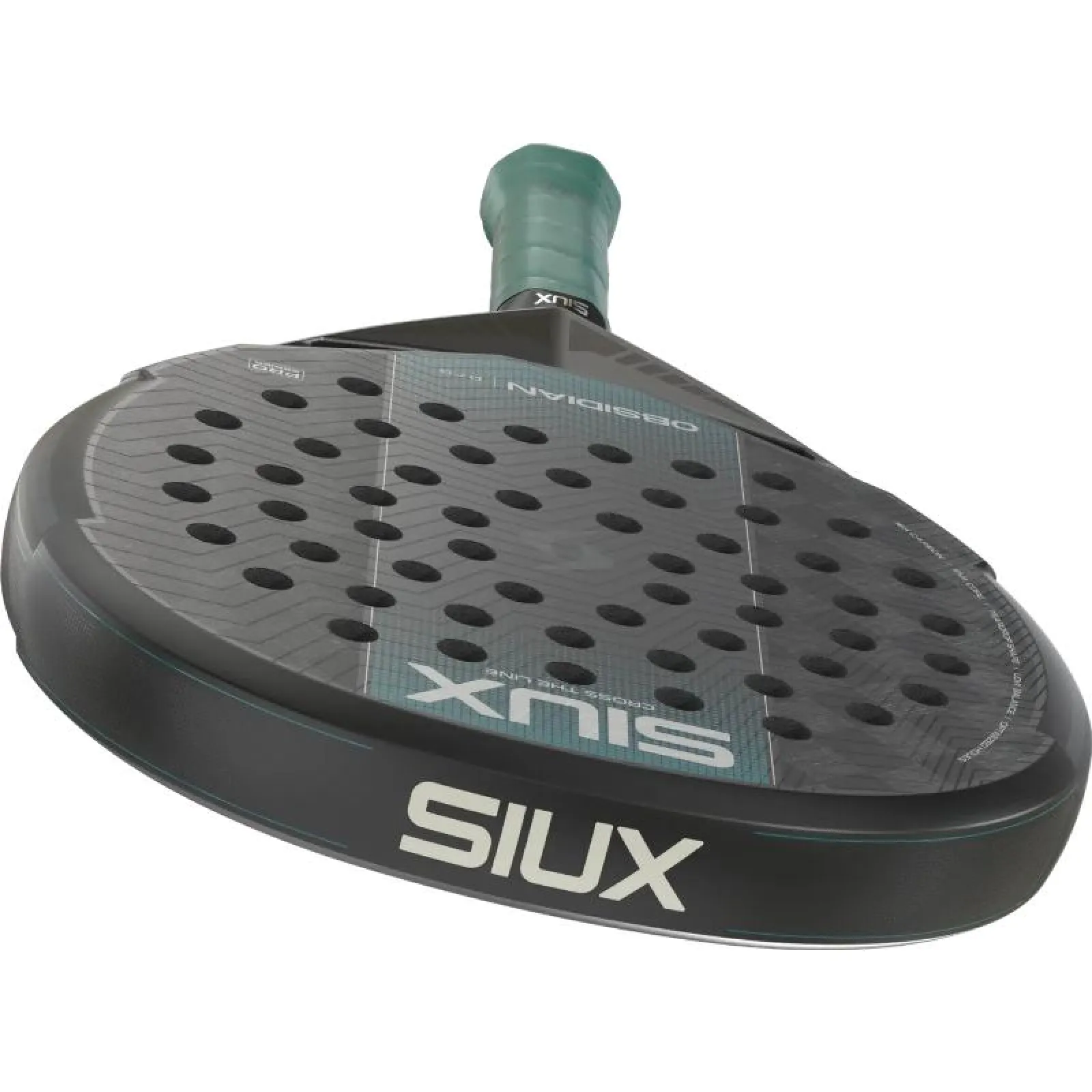 Siux Obsidian Pro 2027 must, türkiis, vaade nurga alt