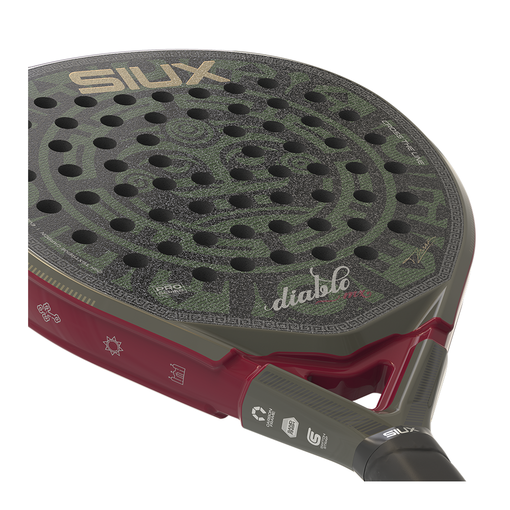 Siux Diablo Pro MX 2026, must / punane, lähivaade