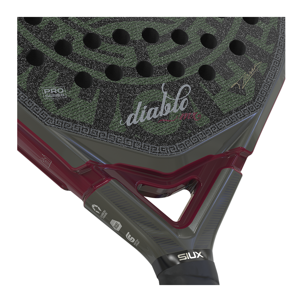 Siux Diablo Pro MX 2026, must / punane, lähivaade